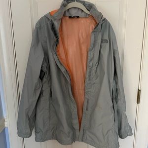 Woman Northface Raincoat
